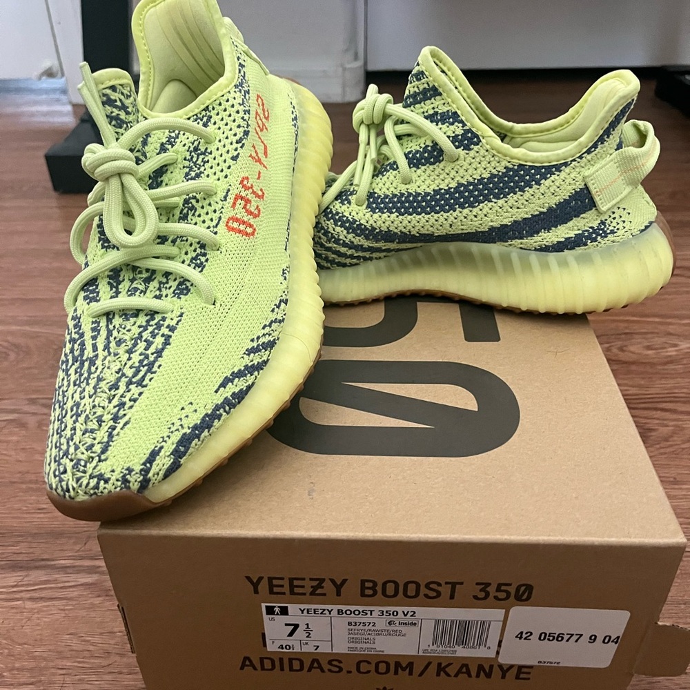 Yeezy Boost 350 V2 'Semi Frozen Yellow’ in a MEN’s size 7.5